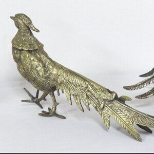 Vintage Brass Metal Pheasant Figure